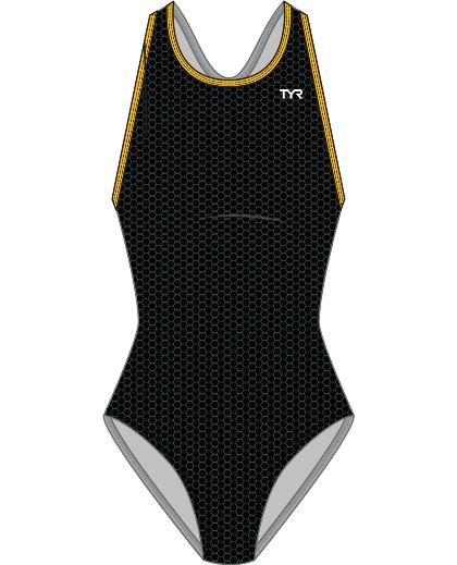 TYR Womens Hex Maxfit Swimsuit (Black/Gold (008))